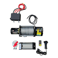 Thumbnail for 15,000 Pound 12V Electric Winch - 358:1 Gear Ratio