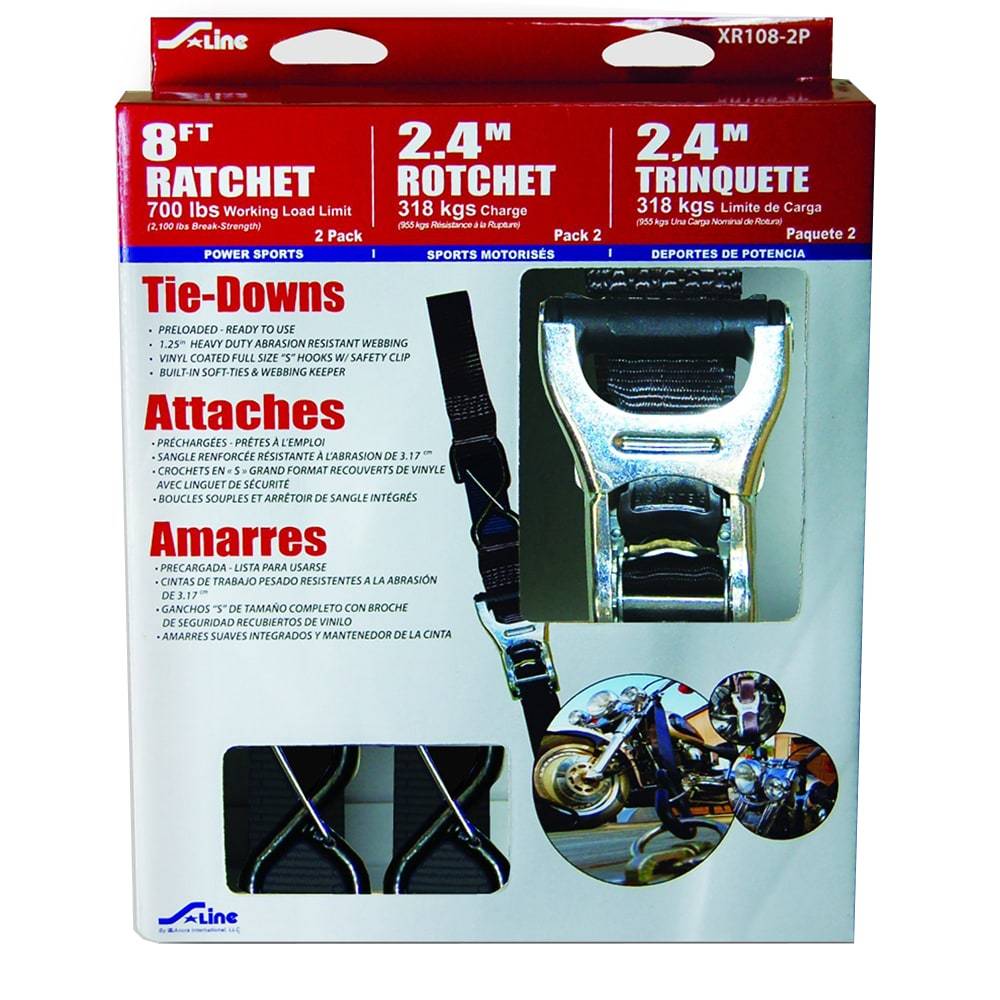 Heavy Duty Motorsports Ratchet Strap with Soft Ties Straps S-Line 
